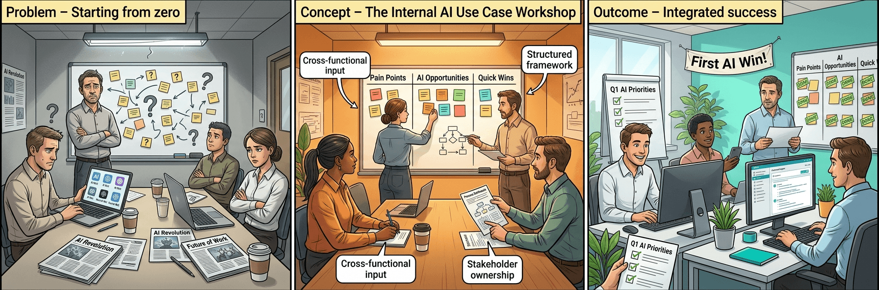 The Starting Line: How to Run an AI Use Case Workshop Internally for Your SMB