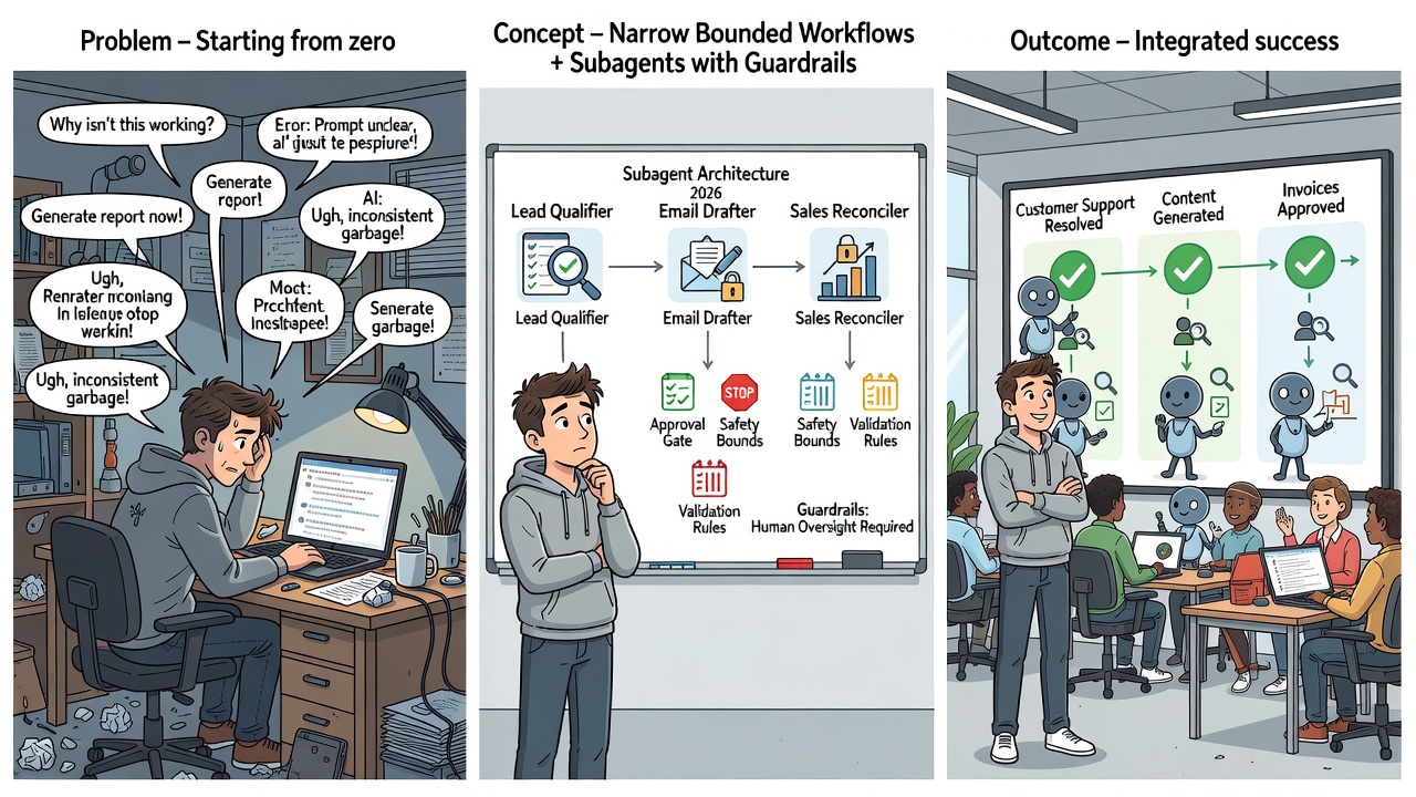 Agentic AI for the One-Person or 5-Person Team: What Actually Works in 2026 (and What Still Needs Oversight)